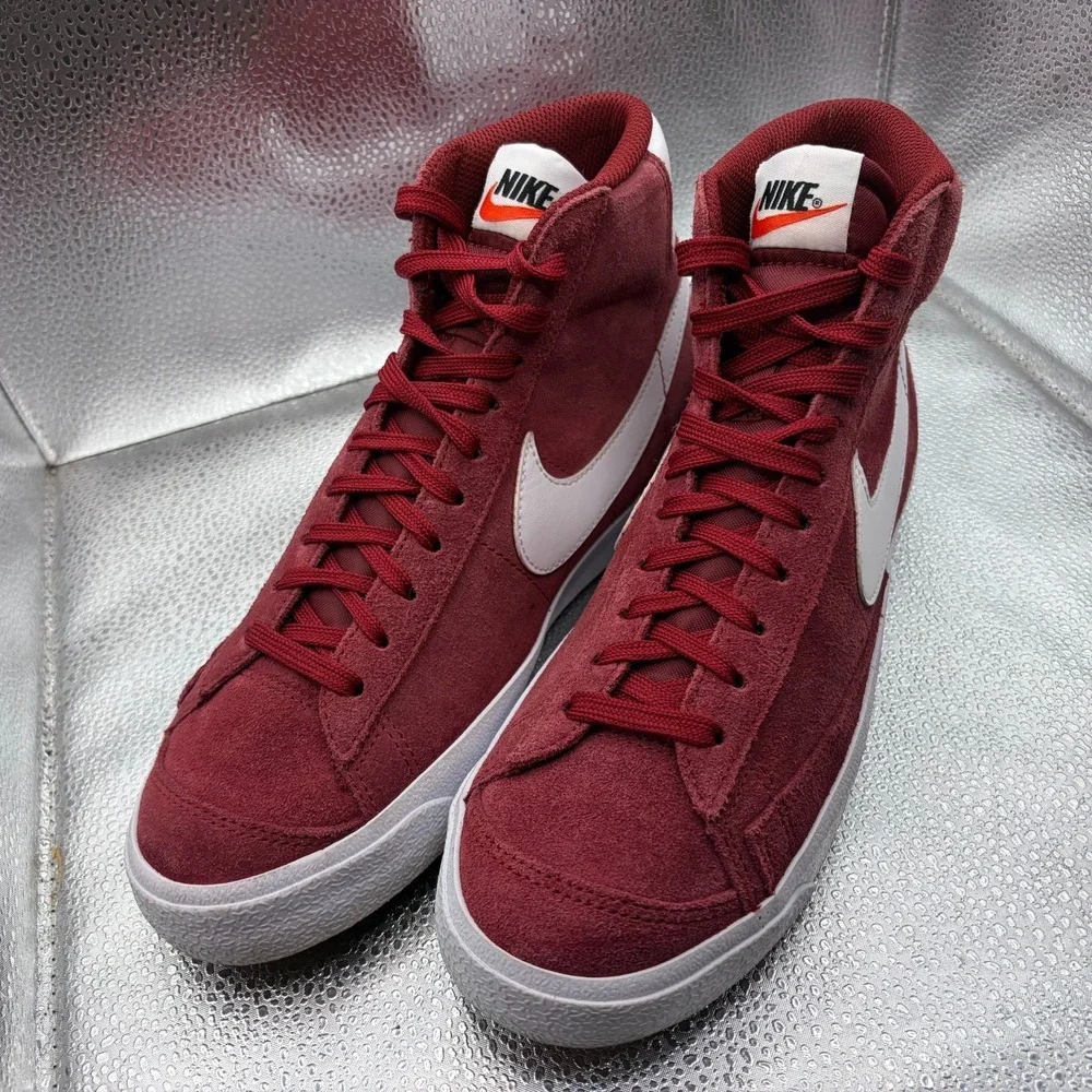 Size‎ 7 Nike Blazer Mid '77 Vintage Suede High Top Team Red White Kids Sneaker